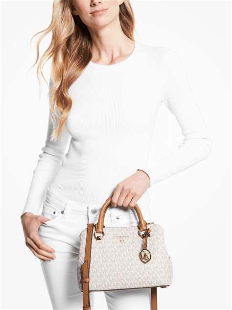 michael michael kors edith small logo satchel|Edith Small Saffiano Leather Satchel .